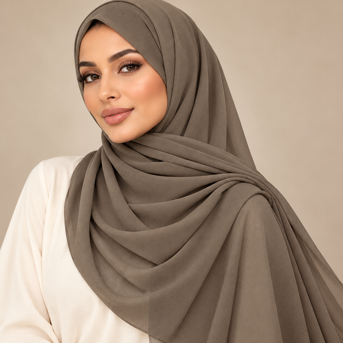 PREMIUM LIQUID CHIFFON HIJAB – STRETCHY, LIGHTWEIGHT & ELEGANT