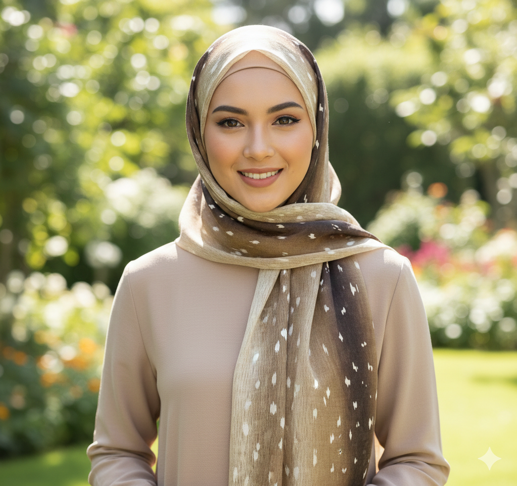 TRENDY DEER PRINT HIJAB