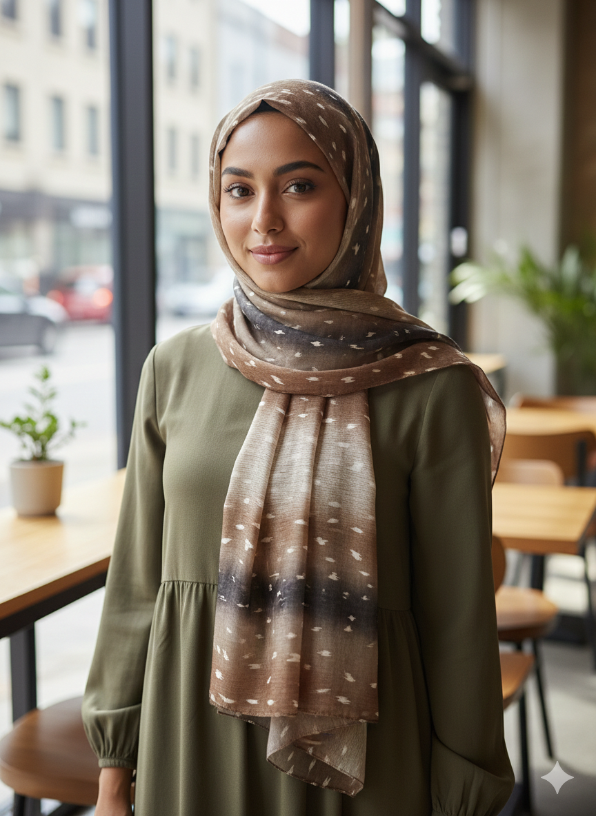 TRENDY DEER PRINT HIJAB