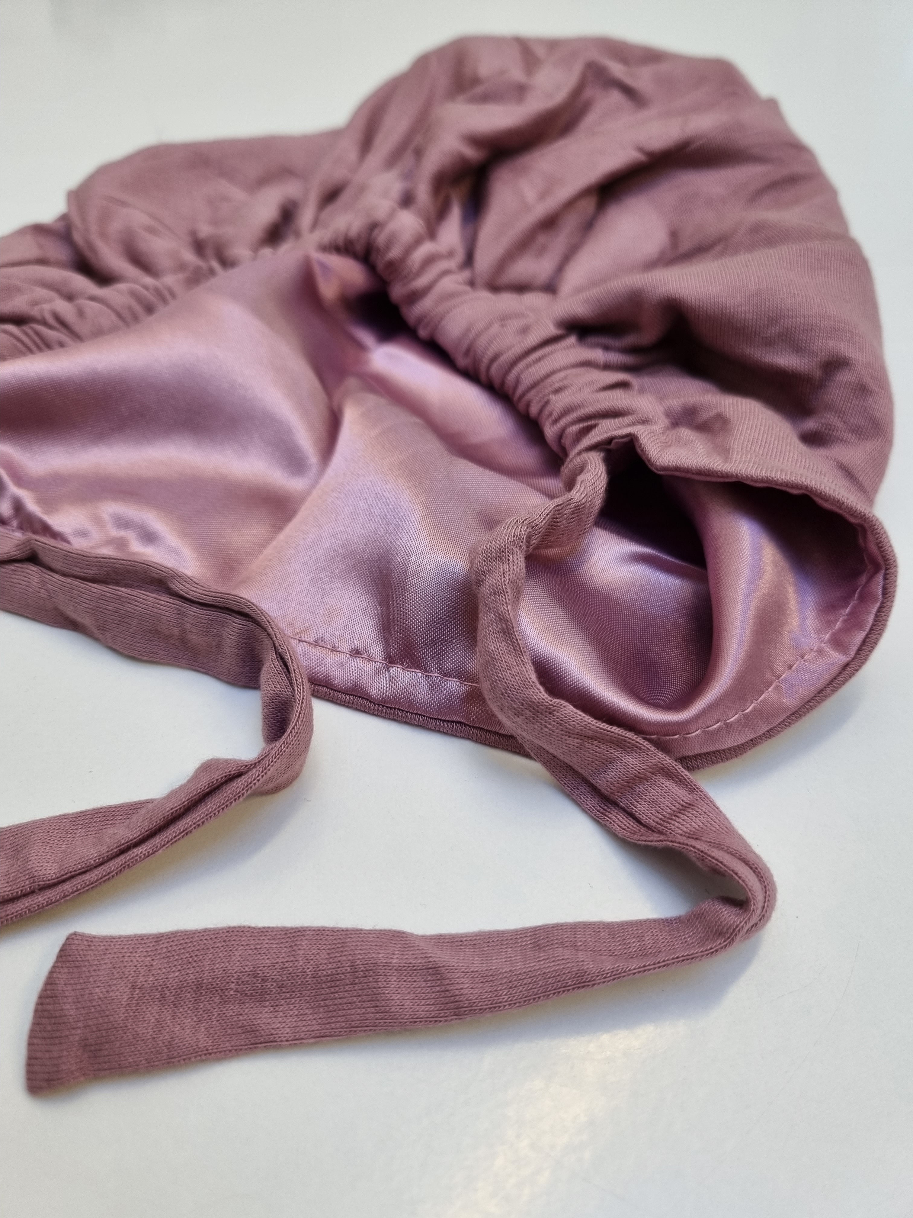 SATIN LINED TIE BACK BONNET