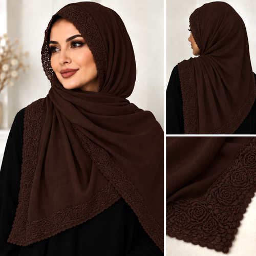 4 SIDED MODAL LACE HIJAB