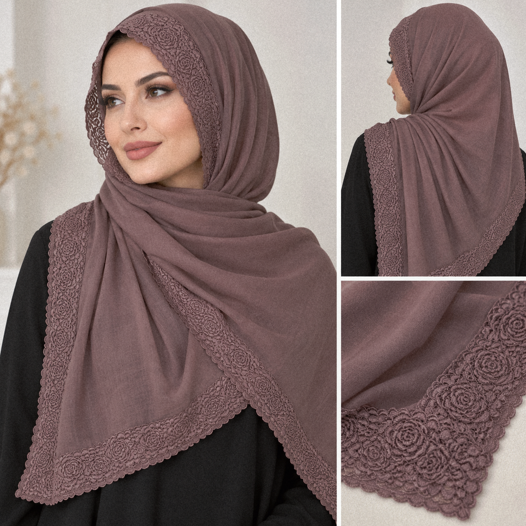 4 SIDED MODAL LACE HIJAB
