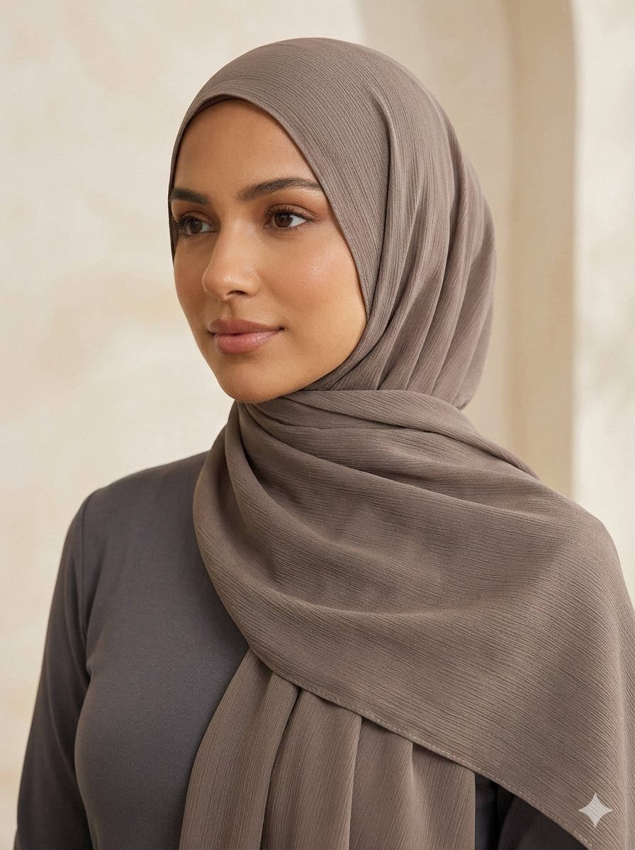 NEW CRINKLE PINSTRIPE CHIFFON HIJAB