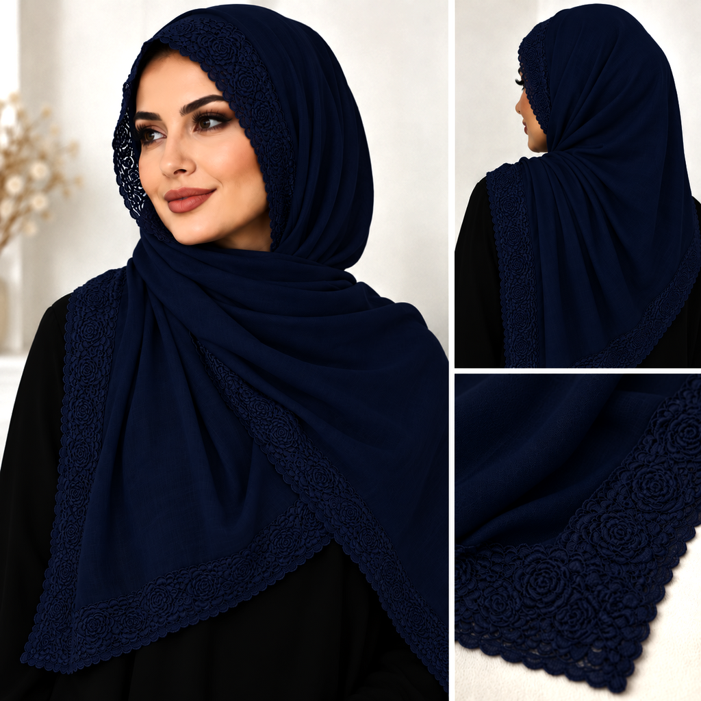 4 SIDED MODAL LACE HIJAB