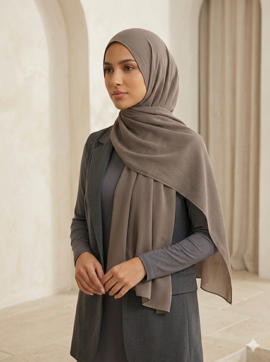 NEW CRINKLE PINSTRIPE CHIFFON HIJAB